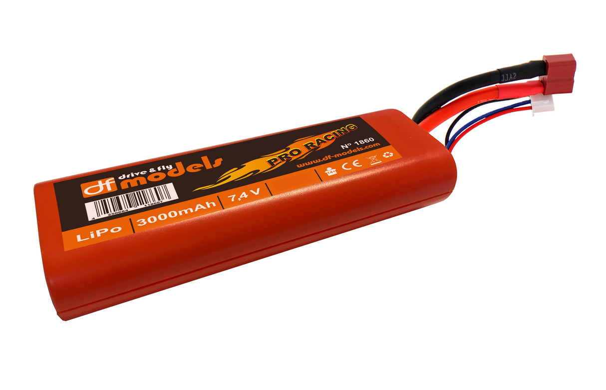 DF-Models Lipo Akku 2S - 7.4 Volt - 3000mAh 45C - rund - RCXX - RC Racing Shop | RC Models | Tuning & Spare Parts for Professionals