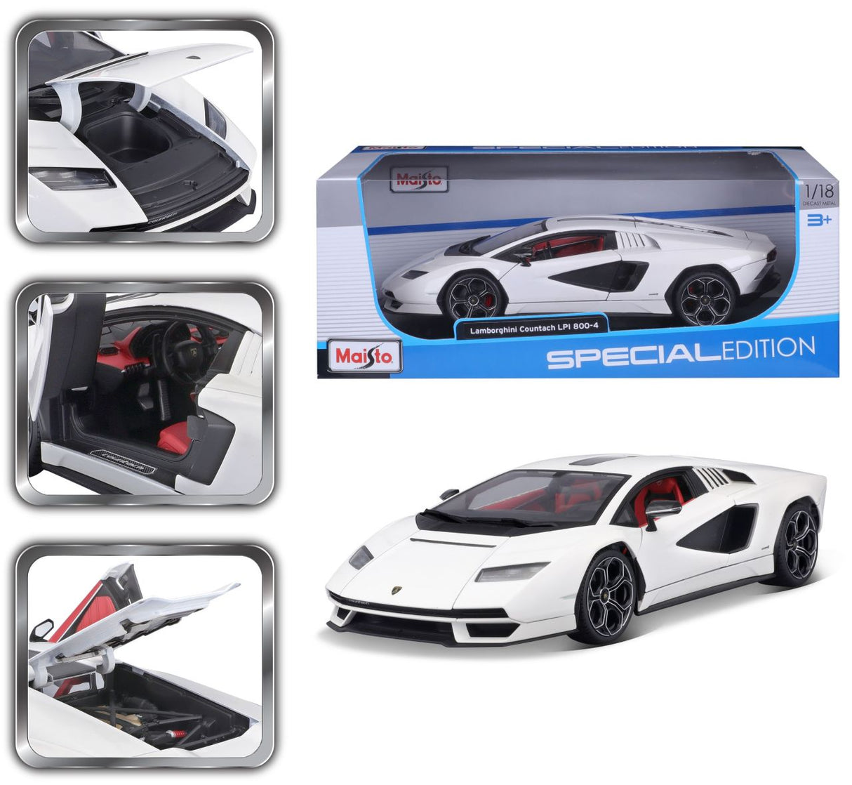 Lamborghini Countach LPI 800-4 1/18 weiss - RCXX - RC Racing Shop | RC Models | Tuning & Spare Parts for Professionals