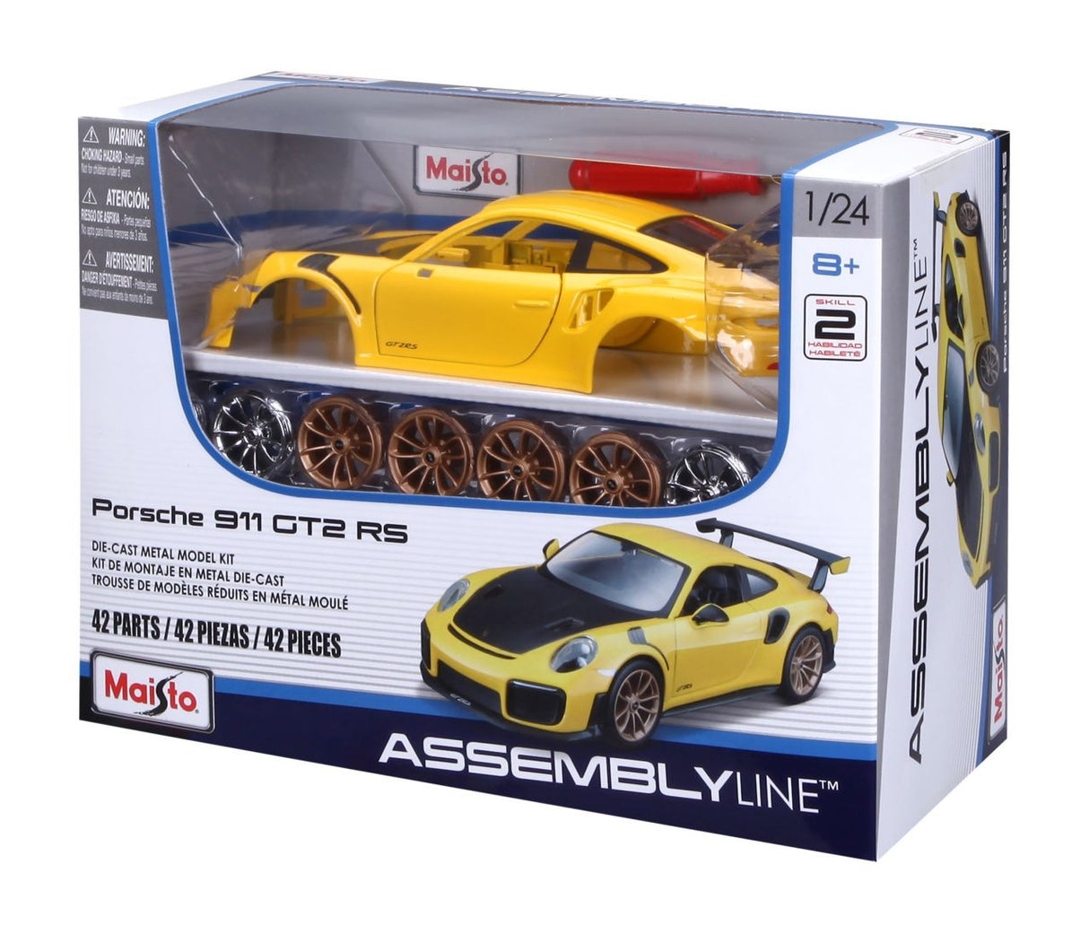 Kit 1/24 Porsche 911 GT2 RS 1/24 gelb - RCXX - RC Racing Shop | RC Models | Tuning & Spare Parts for Professionals