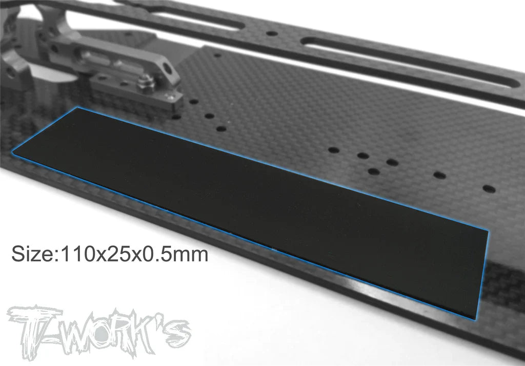 T-Works TA-116 Battery Rubber Sheet (2) (110 x 25 x 0.5mm) - RCXX - rc racing for professionals