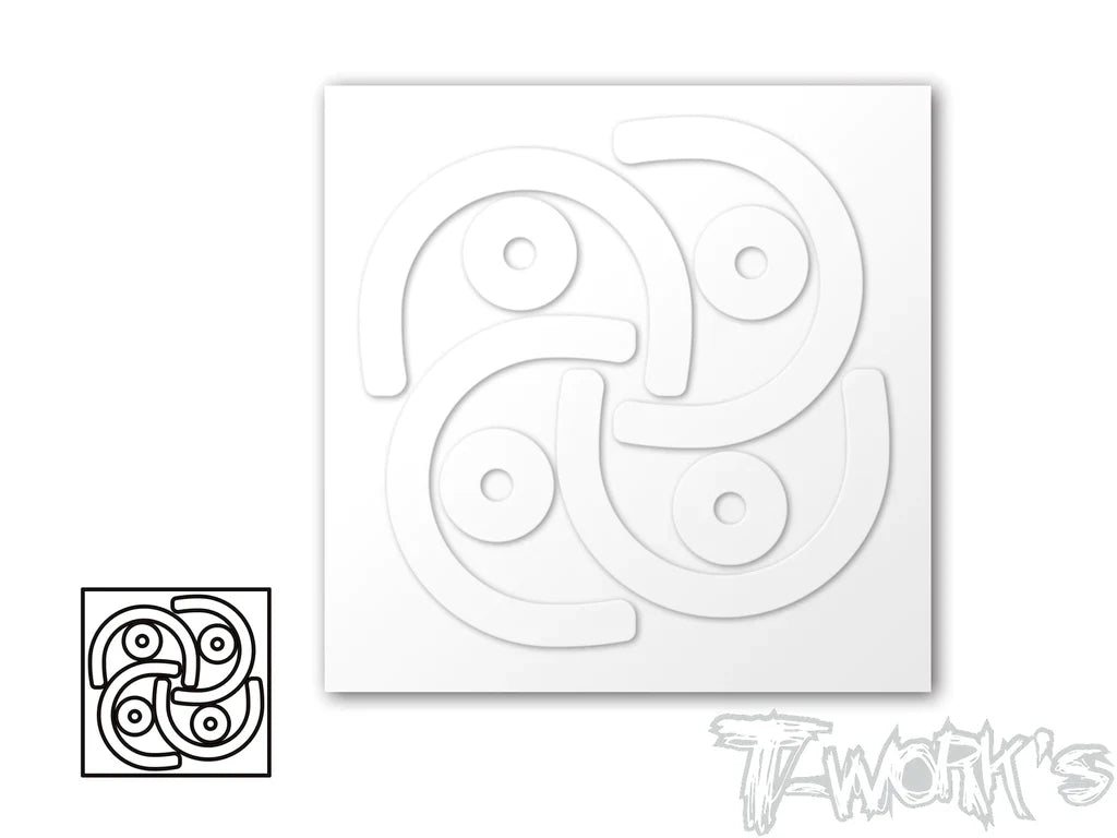 T-Works TA-128-B 1/12 Fender & Body Post Protectors SET - RCXX - rc racing for professionals