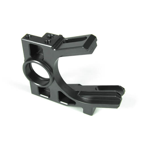 Tekno Center Diff Motor Mount (7075, gun metal anodized, lightened) - TKR5210X