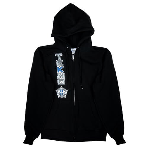 Tekno Tekno RC Zippered Hoodie (vertical design, black, S) - TKRHOODIE05S