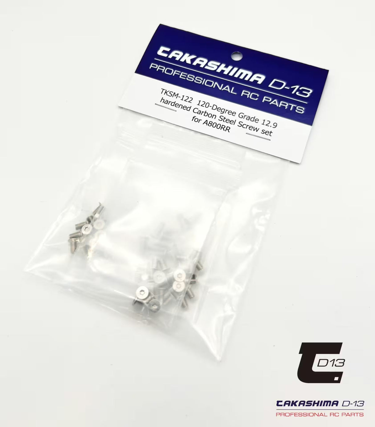 Stahlschrauben-Set 120° „Carbon Hardened“ – Komplettsatz für 1:10 Touring Car Stahl-Chassis