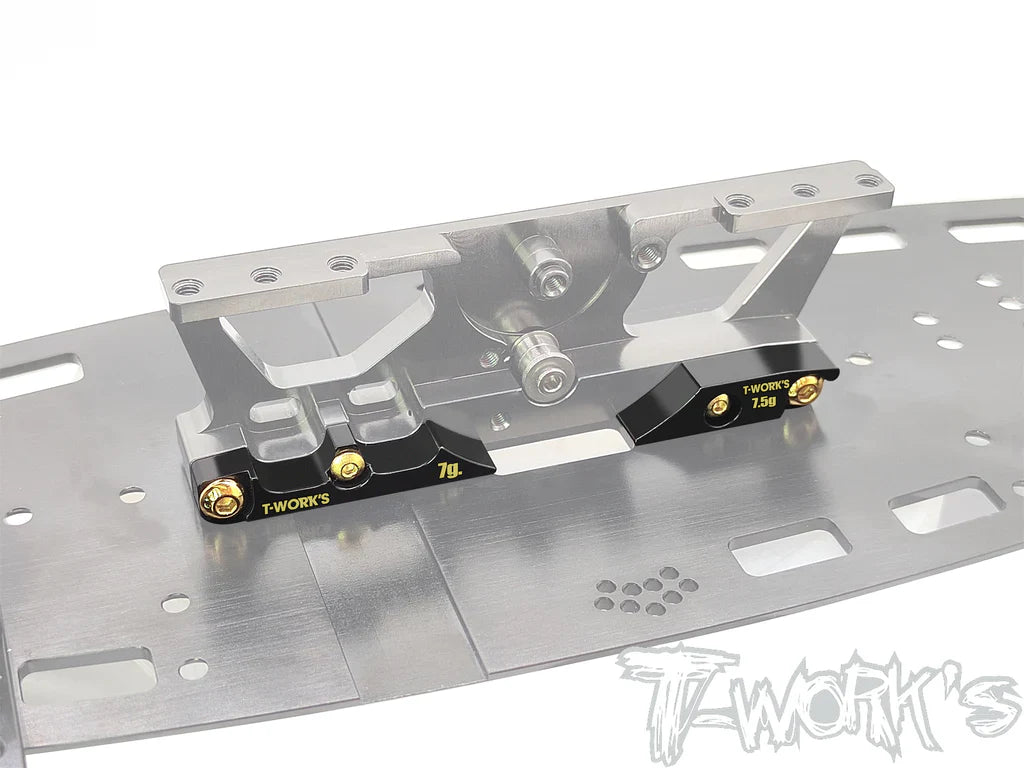 T-Works TE-A800R-A Brass Motor Mount Weights Set 7+7.5+10g for Awesomatix A800R - RCXX - rc racing for professionals