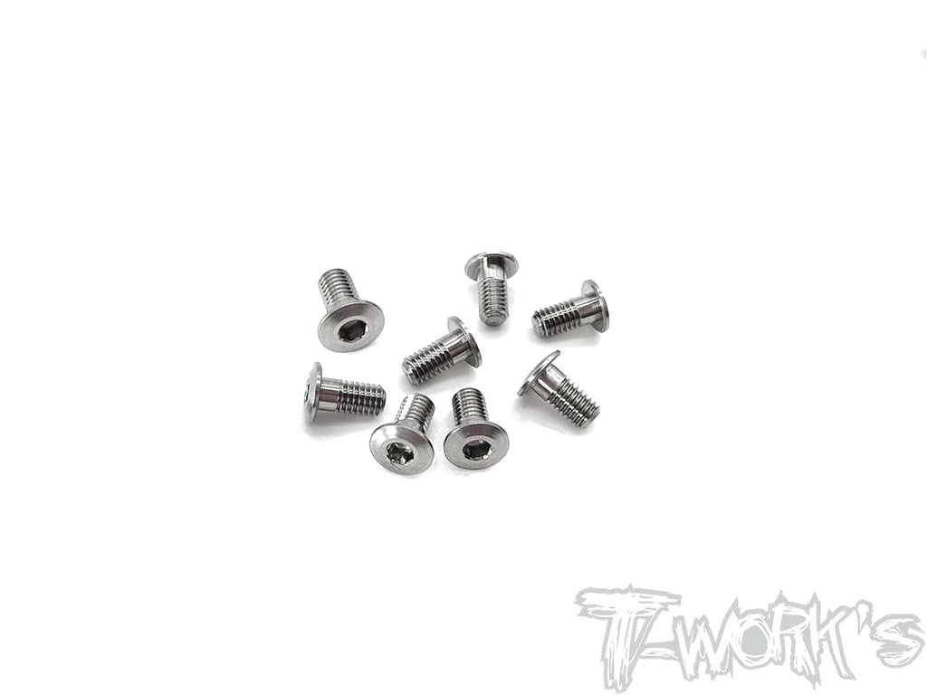 T-Works TSS-306LP 3x6mm 64 Titanium Hex Socket Head Low Profile Half Thread Screws (8) - RCXX - rc racing for professionals