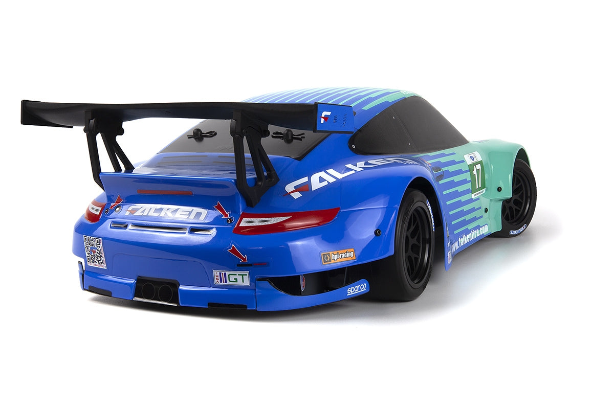 HPI Sport3 Porsche 911 GT3 RSR Falken | 1/10 4WD Touring Car RTR - Brushed/Brushless