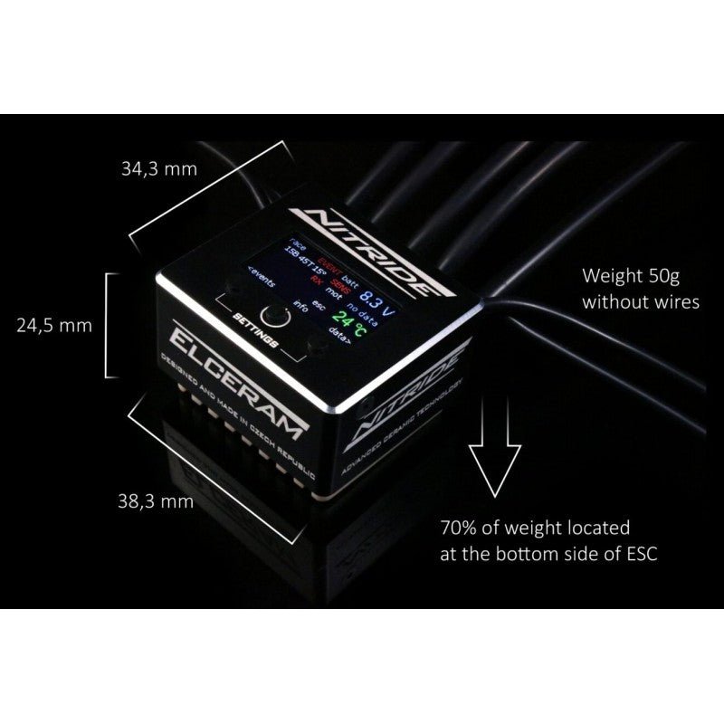 ELCERAM Nitride 1:10 Competition Brushless Regler ESC - ELC001 - Elceram - HOBBYSPECTER – RC Modelle, Tuning & Zubehör