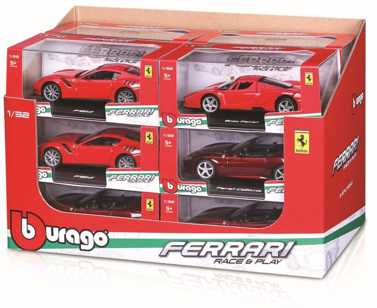 Ferrari R&P 1/32 im 12er - Display assortiert - Bburago - HOBBYSPECTER – RC Modelle, Tuning & Zubehör
