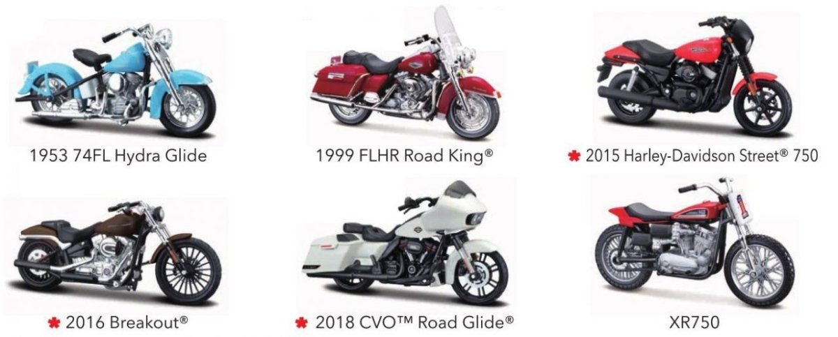 Harley Davidson Motorräder 1/18 Serie 40 - Maisto - HOBBYSPECTER – RC Modelle, Tuning & Zubehör