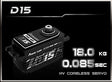 Power HD D15 Servo HV (0.085s/18kg/8.4V) Low Profile - Black - RCXX - rc racing for professionals