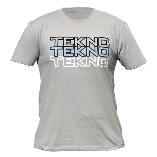Tekno Tekno RC T-Shirt (Stacked Logo, Next Level, Light Gray, KXS) - TKRTS08KXS