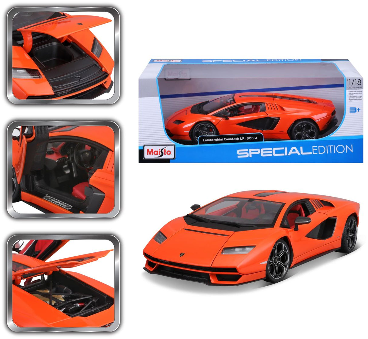 Lamborghini Countach LPI 800-4 1/18 orange - RCXX - RC Racing Shop | RC Models | Tuning & Spare Parts for Professionals