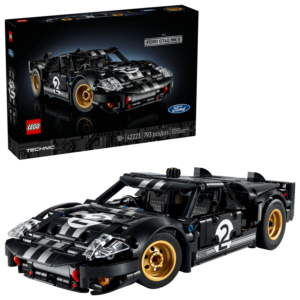LEGO Technic 1966 Ford GT40 MKII Race Carr  - 42223