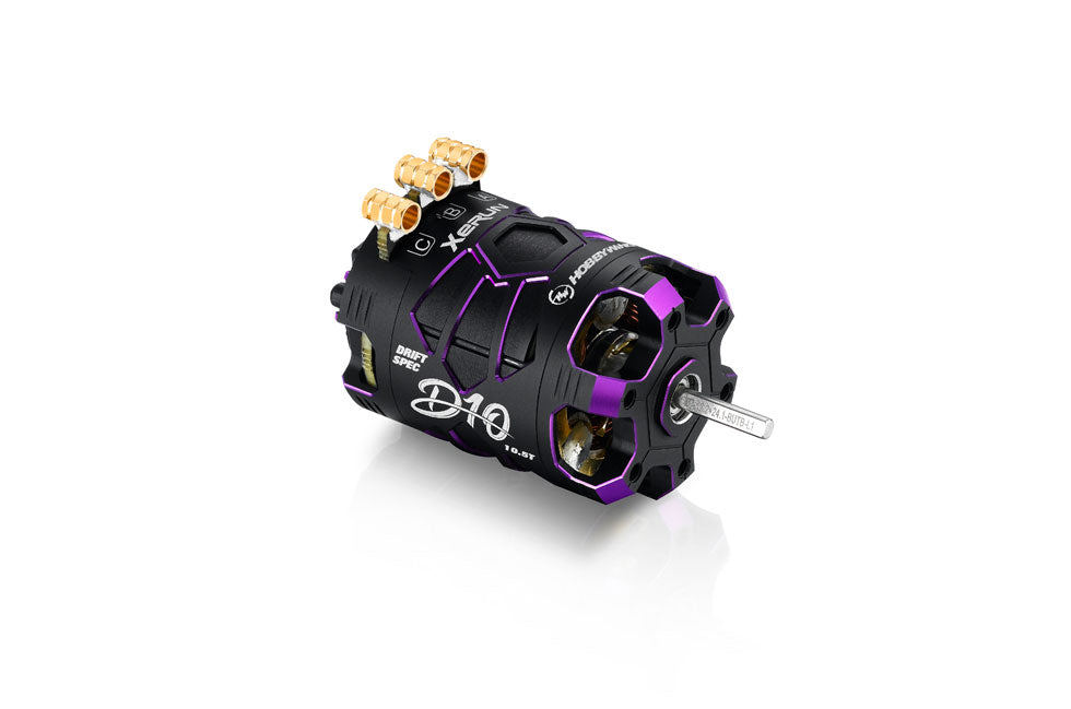 Hobbywing XeRun D10 13.5T Motor for Drift - PURPLE - RCXX - rc racing for professionals