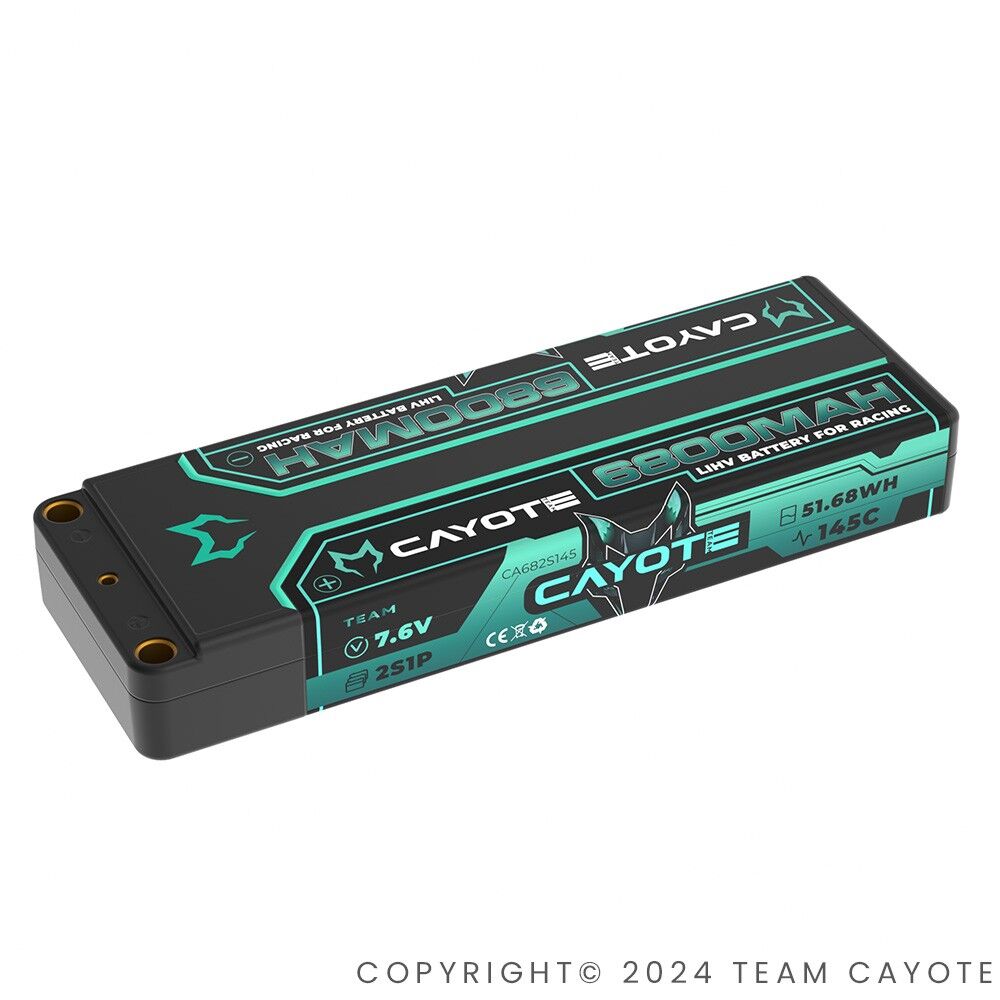 CAYOTE Racing 6800mAh 2S LiPo Akku 7,6V 145C 249g - 682S145 - RCXX - RC Racing Shop | RC Models | Tuning & Spare Parts for Professionals