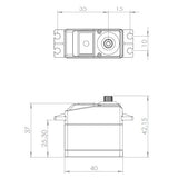 MKS Servo DS1250 (0.066s/14.3kg/6.8V) Coreless - RCXX - rc racing for professionals