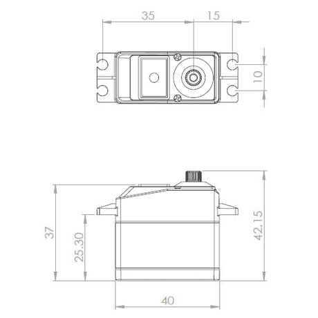 MKS Servo HV1220 (0.115s/23kg/8.2V) Coreless - RCXX - rc racing for professionals