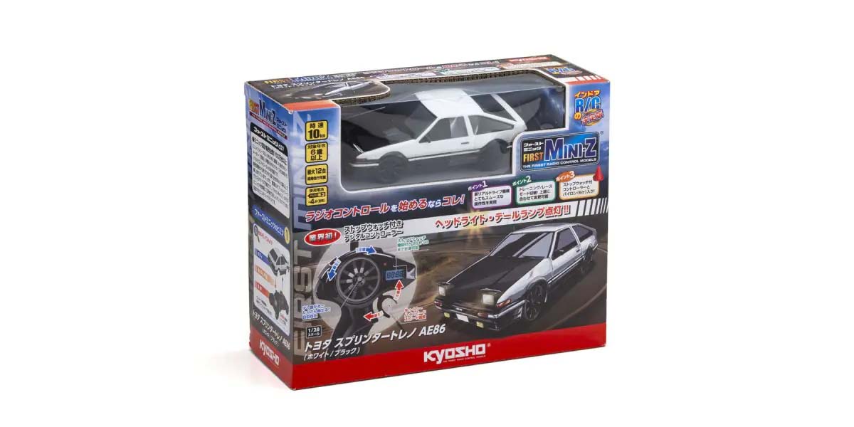 Kyosho First Mini-Z 1:28 Toyota Sprinter Trueno AE86 WH/BK