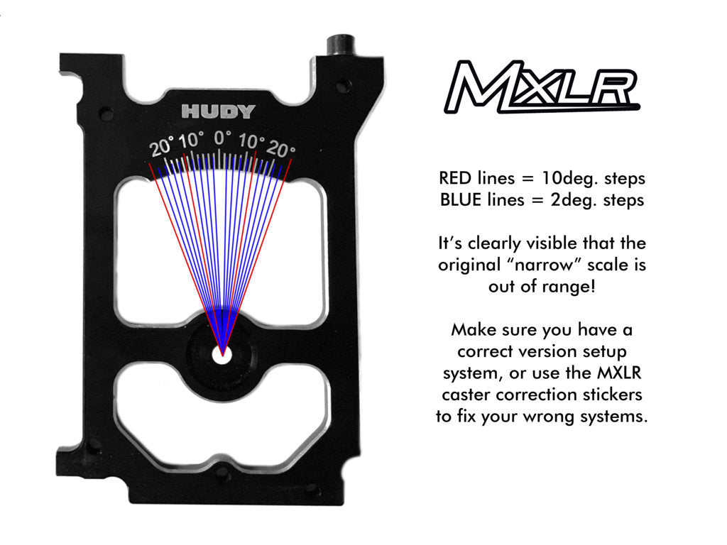 MXLR Setup System Caster correction (for HUDY 1/10 TC Alloy System) - MAX-07-007 - RCXX - rc racing for professionals