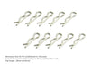 MUCHMORE Stainless Pro Body Clips Large (10) MR-SSBL - RCXX - rc racing for professionals