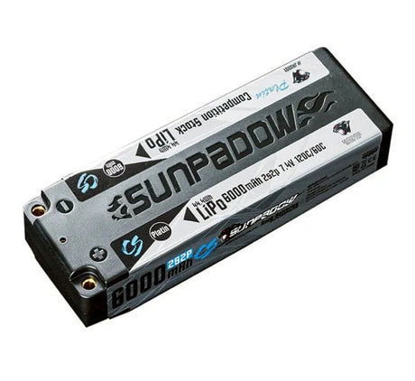 Sunpadow Platin LiPo Akku 2S 7.4V 6000mAh – 120C/60C (Stock Racing Edition) - SWJA0001 - RCXX - RC Racing Shop | RC Models | Tuning & Spare Parts for Professionals
