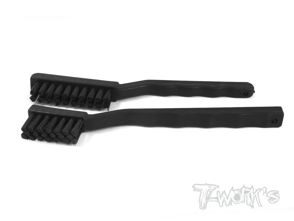 T-Works TA-062 Area Tooth Cleaning Nylon Bristle Brush Black - SET (2) - RCXX - rc racing for professionals
