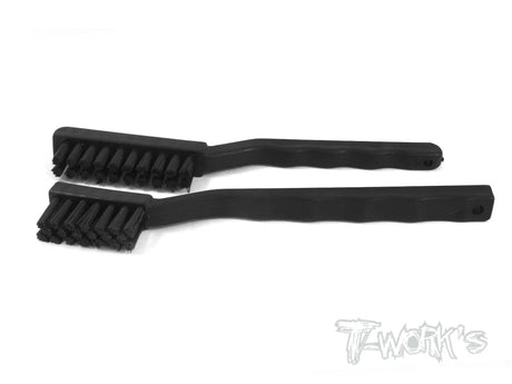 T-Works TA-062 Area Tooth Cleaning Nylon Bristle Brush Black - SET (2) - RCXX - rc racing for professionals