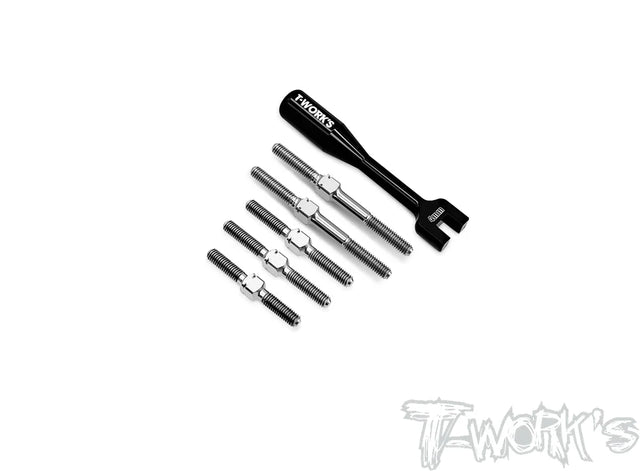 T-Works TB-279 64 Titanium Turnbuckle Set for Xray X4 2023/2024 - RCXX - rc racing for professionals