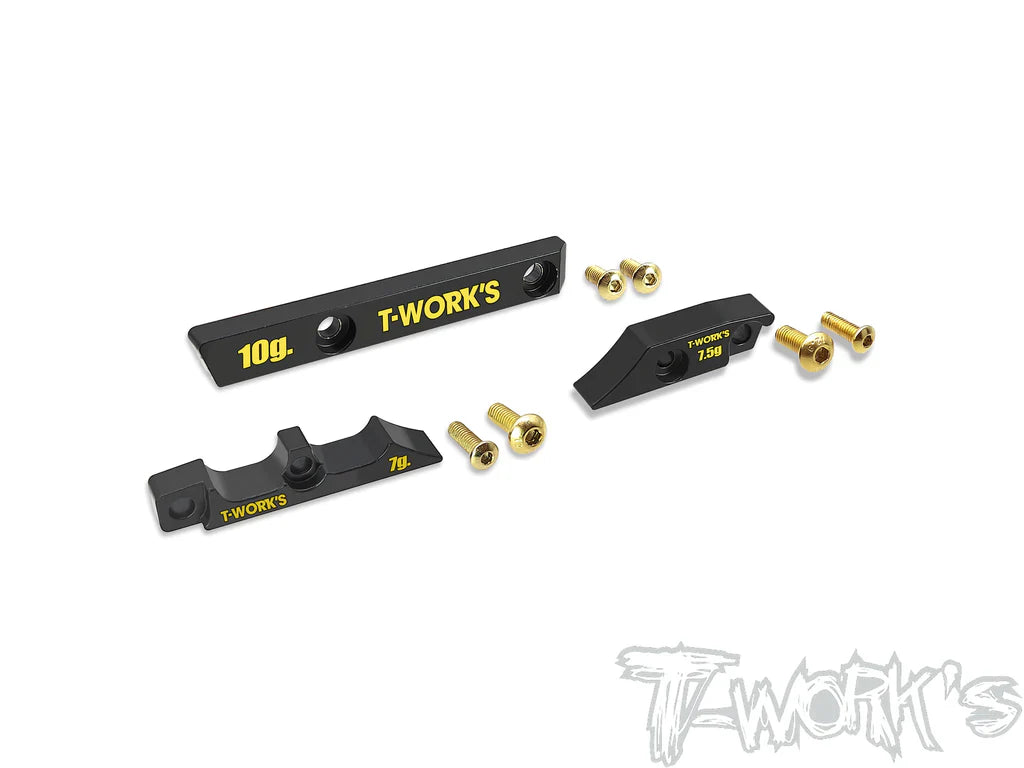 T-Works TE-A800R-A Brass Motor Mount Weights Set 7+7.5+10g for Awesomatix A800R - RCXX - rc racing for professionals
