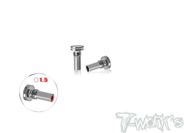 T-Works TP-800R-H 64 Titanium 25% Action Progression Spring screw for Awesomatix A800R - 2pcs. - RCXX - rc racing for professionals