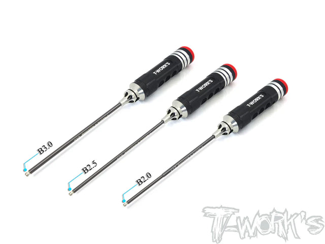 T-Works TT-058-BS Ball Allen Wrench Set - 2.0 / 2.5 / 3.0mm x 120mm (3) - RCXX - rc racing for professionals