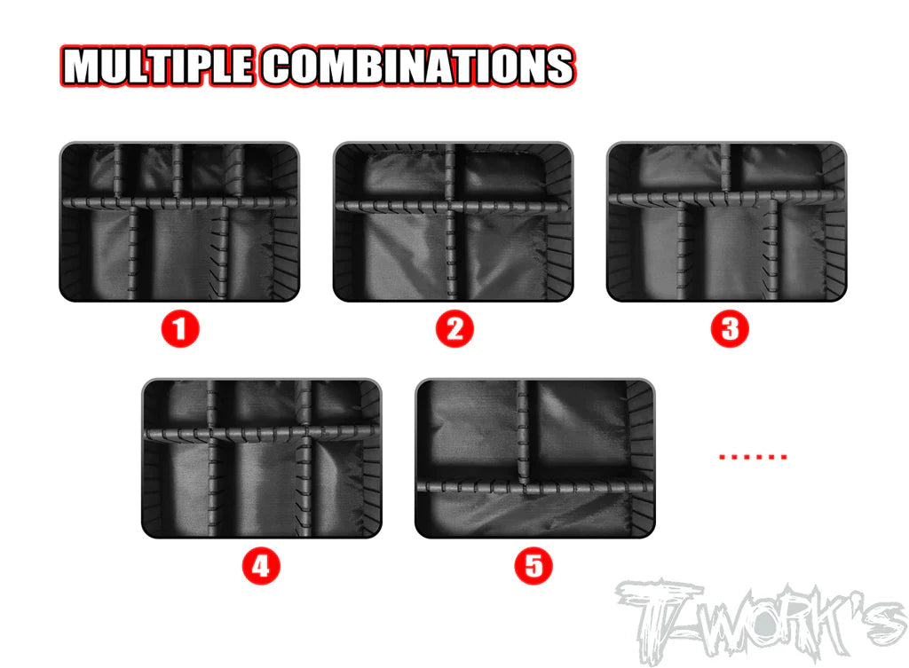 T-Works TT-075-F Hard Case Parts Bag (Hard Separator) (1) - RCXX - rc racing for professionals