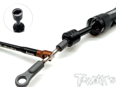 T-Works TT-098-A Hard Coated Turnbuckle Ball-end Mounting Tool (1) (for Xray/Yokomo/Infinity/Tamiya/ARC 1/10 TC) - RCXX - rc racing for professionals