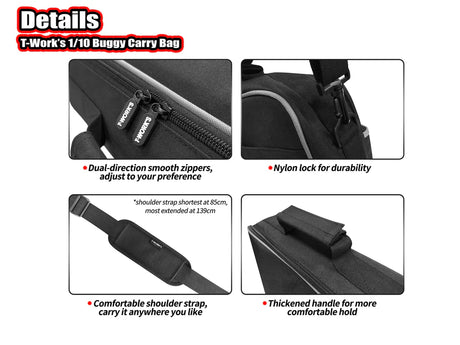 T-Works TT-110-C T-Work's 1/10 Buggy Carry Bag (1) - RCXX - rc racing for professionals