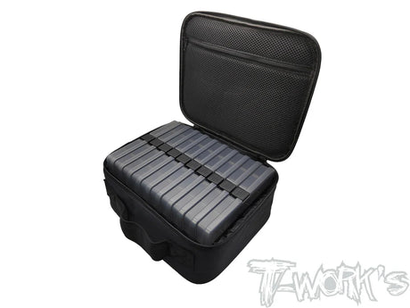 T- Work's TT-119-B Multi-function Bag with 10 of 15 Case Hardware Storage Boxes - RCXX - RC Racing Shop | RC Models | Tuning & Spare Parts for Professionals
