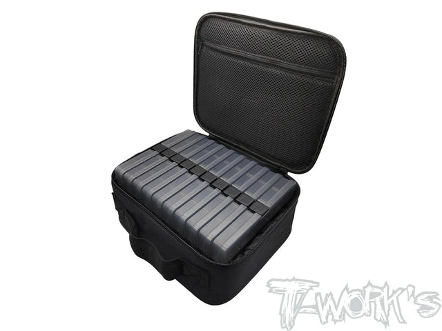 T- Work's TT-119-B Multi-function Bag with 10 of 15 Case Hardware Storage Boxes - RCXX - RC Racing Shop | RC Models | Tuning & Spare Parts for Professionals