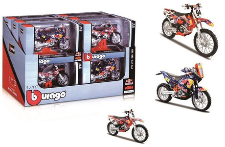 KTM Red Bull Motorräder 1/18 assortiert - Bburago - HOBBYSPECTER – RC Modelle, Tuning & Zubehör