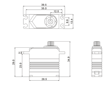 SRT Servo M11 1/12 Pan Car HV (0.055s/8.4V/9kg) Coreless - RCXX - rc racing for professionals