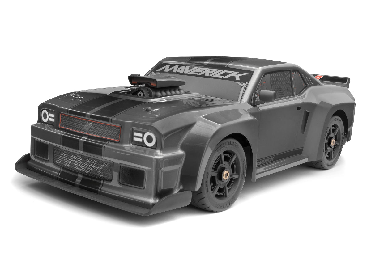 Maverick QuantumR Flux 4S 1/8 4WD Muscle Car - Grey - MV150311 - hpi - HOBBYSPECTER – RC Modelle, Tuning & Zubehör