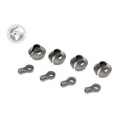 Infinity IFB8 SHOCK BALL END & SPRING RETAINER (4PCS) - M128 - RCXX - RC Racing Shop | RC Models | Tuning & Spare Parts for Professionals