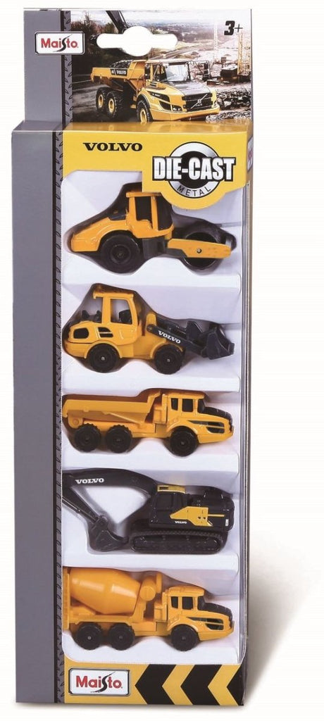 Volvo 3" Metall Baufahrzeuge 5er Set - Maisto - HOBBYSPECTER – RC Modelle, Tuning & Zubehör